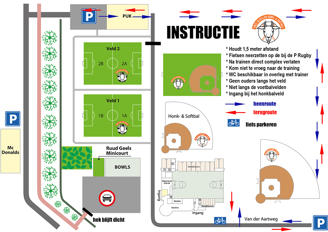 Looproutes op het van Onze Gezellen Onze Gezellen Honk en Softbal Looproutes op het van Onze Gezellen Onze Gezellen Honk en Softbal